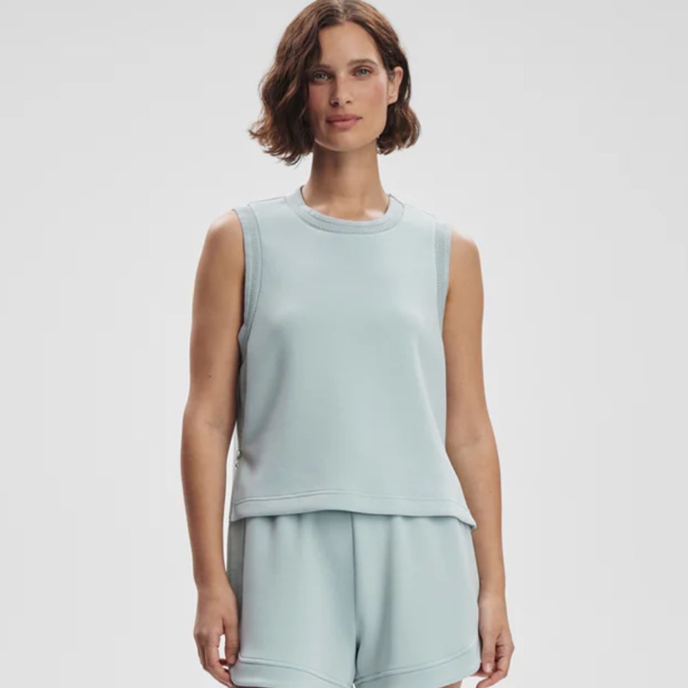 Varley Shea Crop Tank in Ether Blue size Medium